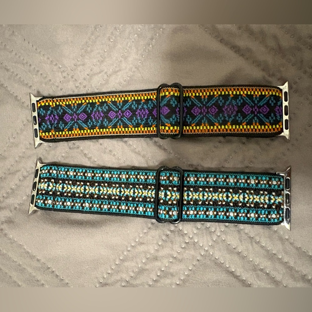 Patterned Stretch Fabric Apple Watch Bands